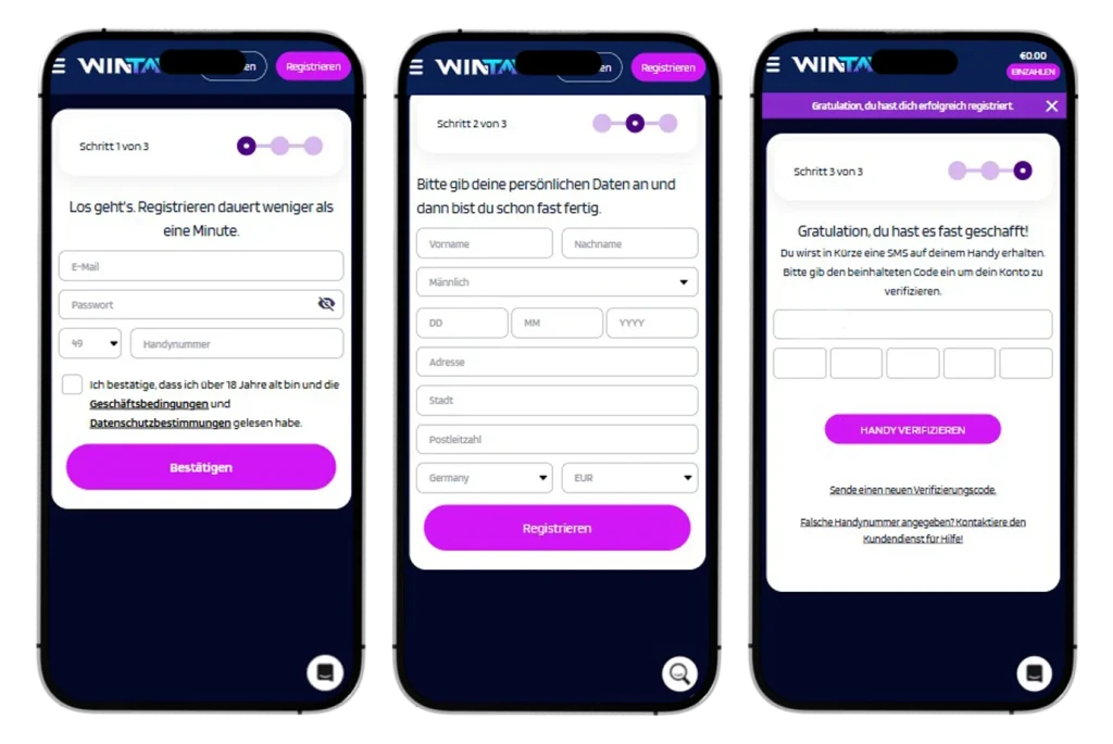 Wintari Casino registracia
